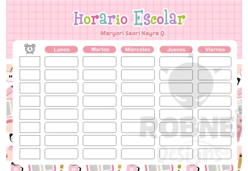 Modelo Horario Escolar 01